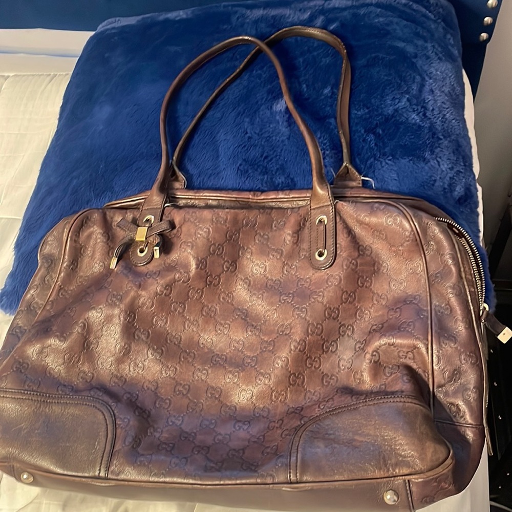 Brown leather Gucci bag